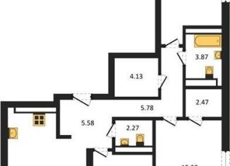 Продается 3-ком. квартира, 89.5 м2, Новосибирск