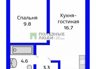 Продаю 1-ком. квартиру, 34.4 м2, Благовещенск, жилой комплекс Зея Парк, 4