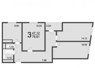 Продам 3-ком. квартиру, 79.6 м2, Московская область