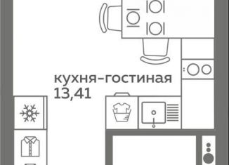 Продажа квартиры студии, 20 м2, Тюмень, улица Вадима Бованенко, 10, Калининский округ