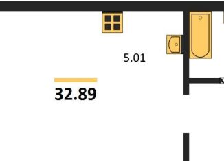 Продам квартиру студию, 32.9 м2, Новосибирск, 1-я Грузинская улица, 32/5