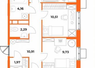 Продажа 4-комнатной квартиры, 78.5 м2, Хабаровский край