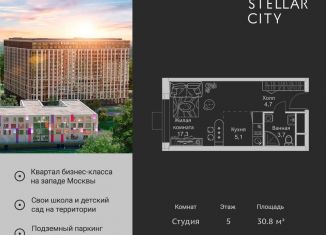 Продаю квартиру студию, 30.8 м2, Москва, ЗАО