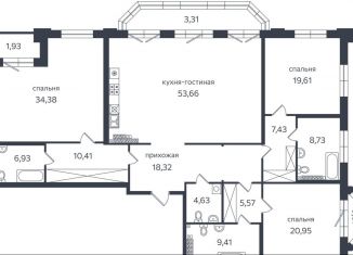 Продажа 3-ком. квартиры, 200 м2, Санкт-Петербург, Петровская коса, 1к2, Петроградский район