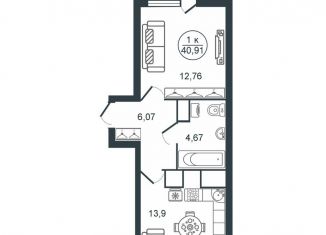 Продажа 1-ком. квартиры, 40.9 м2, Тверь