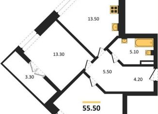 Продаю 2-ком. квартиру, 55.5 м2, Новосибирск, улица Декоративный Питомник, 8