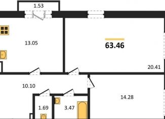 Продается двухкомнатная квартира, 63.5 м2, Новосибирск, 1-я Грузинская улица, 32/5