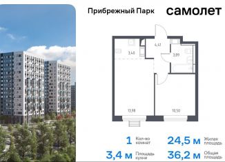 Продам 1-ком. квартиру, 36.2 м2, Московская область, жилой комплекс Прибрежный Парк, к6.1