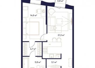 Продается однокомнатная квартира, 54.4 м2, Москва, метро Ботанический сад, жилой комплекс Союз, к3