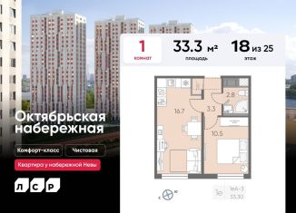 1-ком. квартира на продажу, 33.3 м2, Санкт-Петербург, Невский район