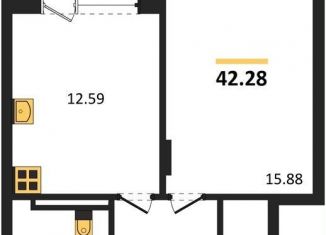 Продаю 1-ком. квартиру, 42.3 м2, Воронеж, Левобережный район, Ленинский проспект, 108А