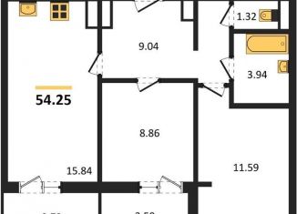 Продам 2-ком. квартиру, 54.2 м2, село Новая Усмань