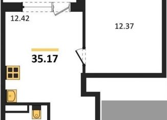 1-комнатная квартира на продажу, 35.2 м2, Воронеж, Электросигнальная улица, 9Ак2