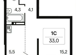 Продается квартира студия, 33 м2, Новосибирск, Игарская улица, 5