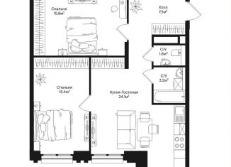 Продажа двухкомнатной квартиры, 67.8 м2, Москва, СЗАО, улица Маршала Бирюзова, 1к1