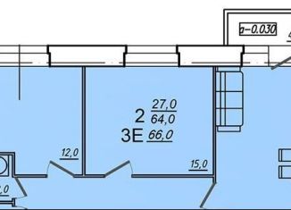 Продается 2-ком. квартира, 66 м2, Вологда, микрорайон Водники, Северная улица, 36Г