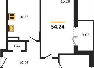 Двухкомнатная квартира на продажу, 54.2 м2, Воронеж, Советский район