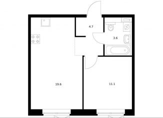 Продается 1-комнатная квартира, 39 м2, Московская область, Лесная улица, 16