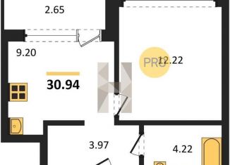 Продается 1-комнатная квартира, 30.9 м2, Воронеж, Левобережный район