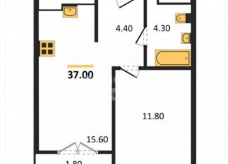 Однокомнатная квартира на продажу, 38.7 м2, Ижевск, Индустриальный район, Красногеройская улица