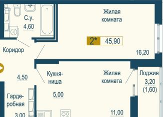 Продам 2-комнатную квартиру, 45.9 м2, Свердловская область