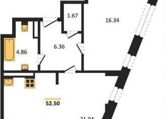 Продам 1-комнатную квартиру, 52.5 м2, Воронеж, Коминтерновский район