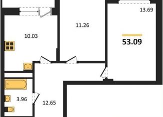 Продам 2-ком. квартиру, 53.1 м2, Воронеж, Коминтерновский район, Покровская улица, 19