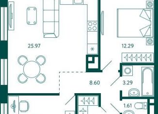 Продам квартиру свободная планировка, 65.6 м2, Уфа