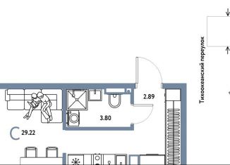 Продаю квартиру студию, 29.2 м2, Тюмень