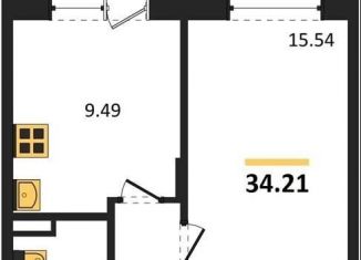 Продам 1-комнатную квартиру, 34.2 м2, Воронеж, Советский район