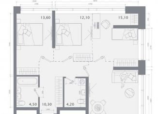 Продаю 3-комнатную квартиру, 81.9 м2, Татарстан