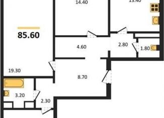 3-ком. квартира на продажу, 85.6 м2, село Ямное, улица Генерала Черткова, 2