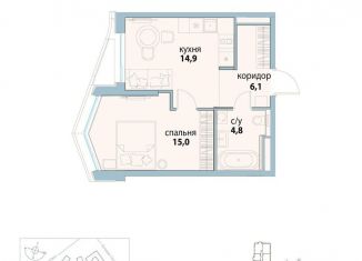 Продам 1-ком. квартиру, 40.8 м2, Москва, район Лефортово