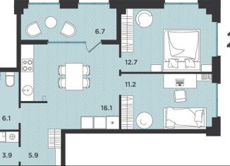 Продажа 2-комнатной квартиры, 59.3 м2, Архангельская область