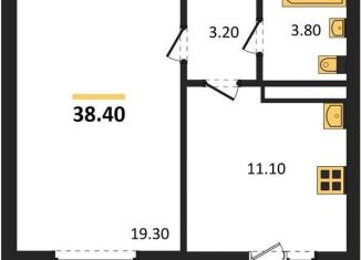 Однокомнатная квартира на продажу, 38.4 м2, село Ямное, улица Генерала Черткова, 2