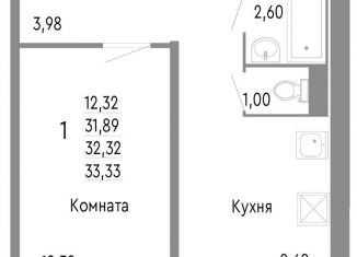 Продажа 1-комнатной квартиры, 32.3 м2, Челябинск, Нефтебазовая улица, 1к2