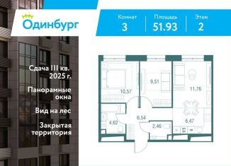 Продается 3-ком. квартира, 51.9 м2, Одинцово