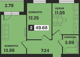 Продажа двухкомнатной квартиры, 49.7 м2, Муром