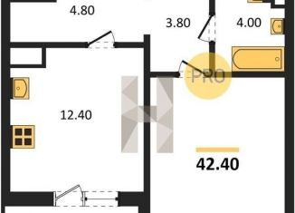 Продаю 1-ком. квартиру, 42.4 м2, Воронеж, Железнодорожный район, улица Фёдора Тютчева, 107