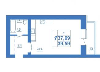 Продажа квартиры студии, 39.6 м2, Мордовия, улица Кирова, 9