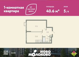 Продажа 1-ком. квартиры, 40.6 м2, Московская область, жилой комплекс Ново-Молоково, 13