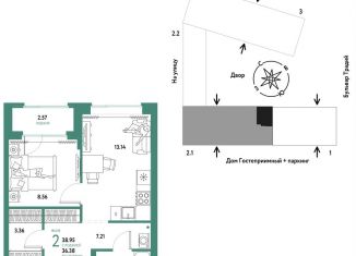 Продаю 2-комнатную квартиру, 39 м2, Тюменская область, улица Новосёлов, 104