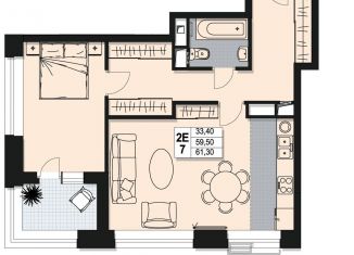 Продается 1-ком. квартира, 59.5 м2, Московская область, Новомытищинский проспект, 64к1