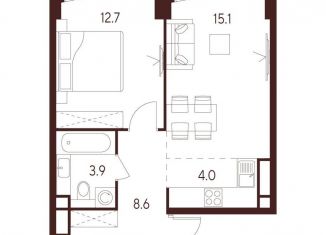 Продажа 2-ком. квартиры, 44.3 м2, Москва, САО