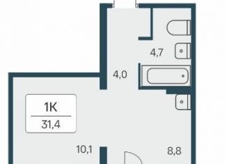 Продам однокомнатную квартиру, 31.4 м2, Новосибирск, Кировский район