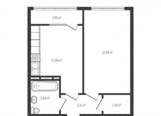 Продам 1-ком. квартиру, 35.5 м2, Краснодар, ЖК Самолёт-3, улица Ивана Беличенко, 87