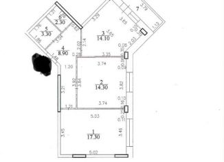 Продается 2-комнатная квартира, 60.2 м2, Чувашия, Радужная улица