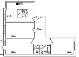 Продам 3-комнатную квартиру, 104.2 м2, Пятигорск