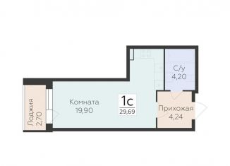 Продаю квартиру студию, 29.7 м2, Воронеж, улица 45-й Стрелковой Дивизии, 259/27, Коминтерновский район