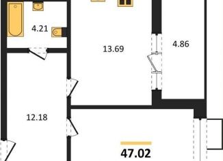 1-ком. квартира на продажу, 47 м2, Воронеж, Железнодорожный район, набережная Чуева, 7